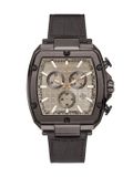 Gc Watches Gc Y83008G1MF Spirit Tonneau Horloge Mannen Zilverkleurig Staal Bruin Siliconen 44mm