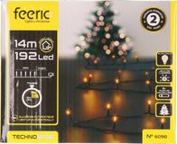 Feeric lights & Christmas Feeric lights Feestverlichting - warm wit - 14 m - 192 led lampjes - zwart snoer - batterij