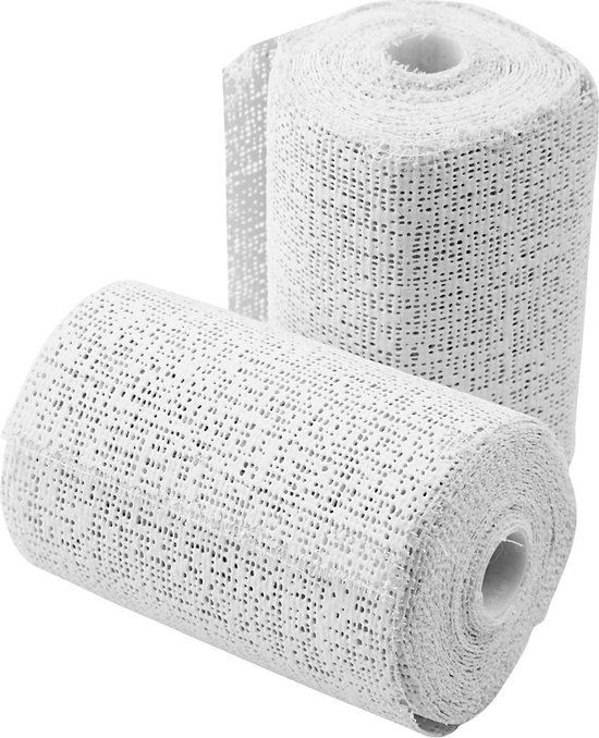 Creotime Gipsgaas Rollen 7,5 Cm Wit Set 2-delig