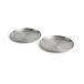 HAY Assiette Outdoor Market Acier inoxydable, Ø26 cm, lot de 2