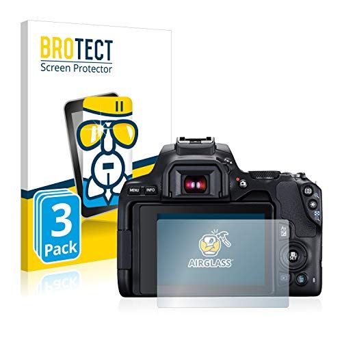 brotect Glas Screenprotector compatibel met Canon EOS 250D (3 Stuks) - Beschermglas met 9H hardheid