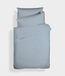 Bianca Plain Dyed Blue beddengoedset voor 105 cm brede bedden, 100% percale katoen