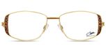 Cazal Lunettes De Vue Unisexe Doré Géométrique 53mm
