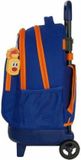 Valencia Basket Schoolrugzak met Wielen Compact Valencia Basket M918 Blauw Oranje