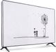 kwmobile TV hoes voor 55" TV cover - Beschermhoes voor televisie - Paardenbloemen Liefde design - Zwart/Wit