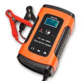 Auronic Acculader 12V voor Auto, Motor, Scooter en Meer - Met Reparatiemodus - LCD-Display - 6A - Oranje