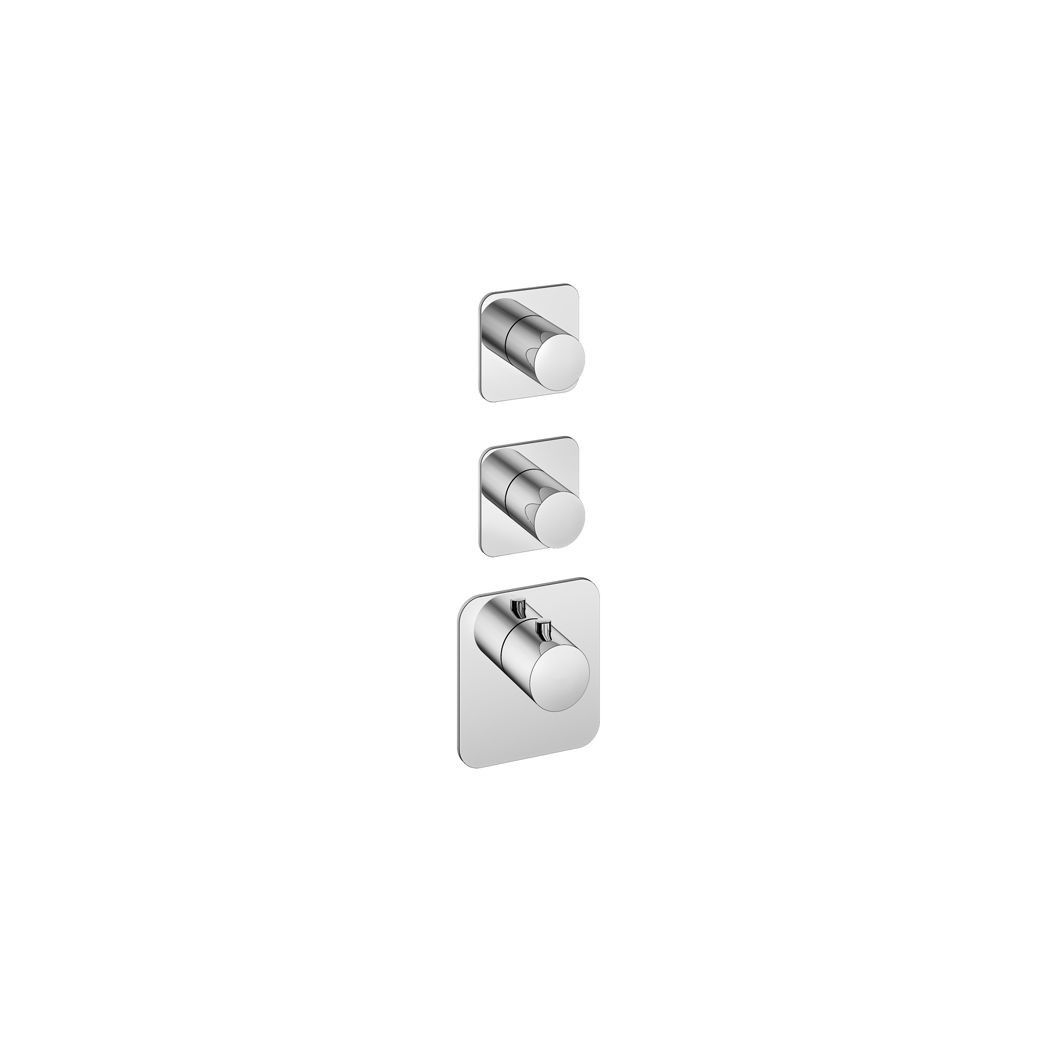 hotbath Gal Afbouwdeel voor Highflow Thermostaat met 2 stopkranen chroom GLF012EXTCR