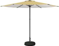 vidaXL Parasol de jardin avec pied Rectangulaire 3 x 3 m Polyester Jaune et Blanc