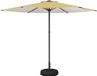 vidaXL Parasol de jardin avec pied Rectangulaire 3 x 3 m Polyester Jaune et Blanc