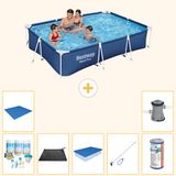 Bestway Rechthoekig Steel Pro Zwembad - 300 x 201 x 66 cm - Blauw
