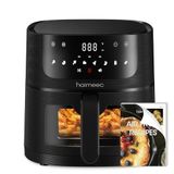 HAIMEEC Airfryer, 6 l, 8 voorinstellingen voor airfryer, shake en grillfunctie, instelbare temperatuur en timer, digitaal touchscreen, 78 recepten, anti-aanbakcomponenten, gemakkelijk te reinigen