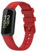 Wigento Fitbit Inspire 3: Eenvoudige siliconen horlogeband in maat L, rood, vervanging