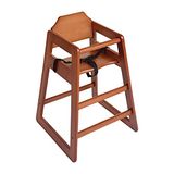 Bolero Houten Kinderstoel Donker Bruin Hout eindigt voor het Dineren en Cafe 750X510X510mm