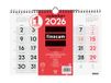 Finocam Wandkalender met grote cijfers 2026, maandoverzicht januari - december 2026 (12 maanden), kalender 2026, neutrale Catalaanse maandplanner