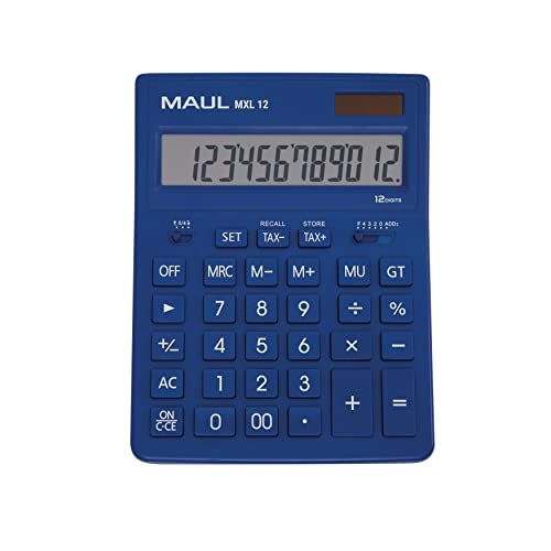 Maul Commerciële rekenmachine MXL12 - 12 cijfers - blauw
