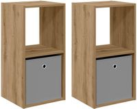 vidaXL Nachtkastje - Set van 2 - Artisan Eiken - 35 x 32 x 68,5 cm