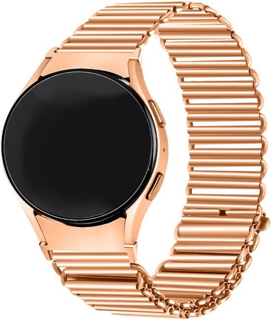 Strap-it RVS smartwatch bandje - rosé goud - geschikt voor Samsung Galaxy Watch 4-5-6 - stalen loop bandje