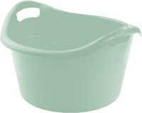 Hega Hogar Grote teil/afwasbak/kuip - kunststof - rond - handvatten - 45 x 27 cm - 18 liter - mintgroen