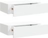 vidaXL Wandschappen 2 st met lade 40x23,5x10 cm MDF wit