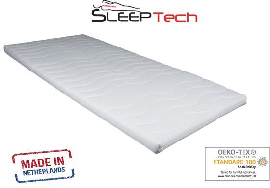 SleepTech Topdekmatras - Topper Koudschuim - HR- 7CM - 160x220 cm - Wit