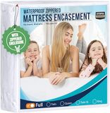 Utopia Bedding Matrashoes met ritssluiting, full size, 100% waterdichte matrasbescherming tegen bedwantsen en huisstofmijt, absorberende zeszijdige matrashoes