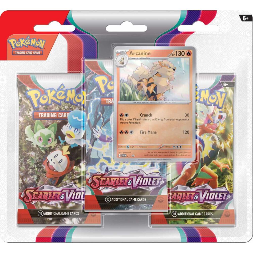 Asmodee Arcanine 3Pack assorti - Scarlet & Violet - Pokémon TCG - 0820650853289