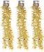 Bellatio Decorations Koopman International Folieslinger - 3x - met sterretjes - goud - kerstboomversiering - 180 cm - Kerstmis