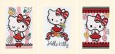 Vervaco Hello Kitty Cuteness wenskaart set, 3 stuks, wit, ca. 10,5 x 15 cm, 3-delige set