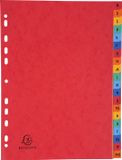 Intercalaires Exacompta 5x Tabbladen in glanskarton 225g - bedrukte tabs - 20 tabs - A tot Z - A4 - Geassorteerd