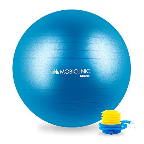 Mobiclinic Fitnessbal, Pilates bal, Inclusief pomp, Anti-slip, Anti burst, Swiss ball, Yoga bal, Gym bal, Zwangerschapsbal, Goede houding bij het thuiswerken, Model PY-01, 65 cm