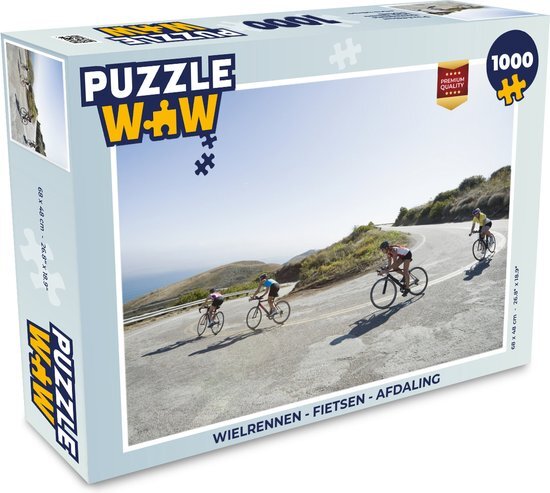 MuchoWow Puzzel Wielrennen - Fietsen - Afdaling - Legpuzzel - Puzzel 1000 stukjes volwassenen