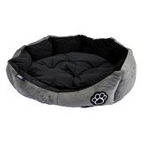 Générique Achthoekige mand 60 cm – zwart en grijs – voor honden
