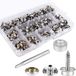 Non-branded 150 pièces acier inoxydable toile boutons-pression fermoirs