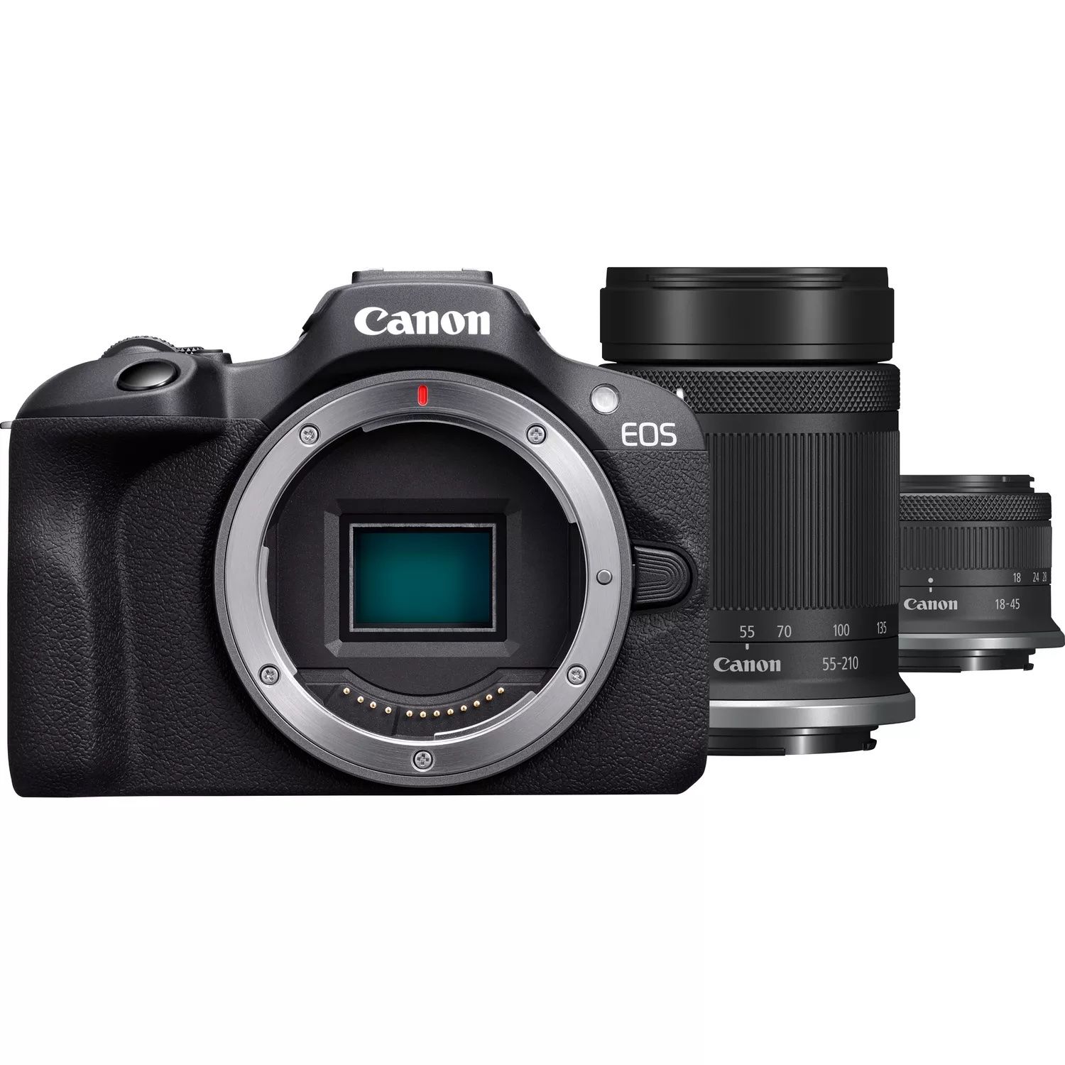 Canon EOS R100 + RF-S 18-45mm + RF-S 55-200mm Kit | 24.1MP Mirrorless Camera