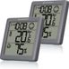 Bresser Weerstation Thermo- en Hygrometer - Set van 2 - Grijs