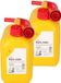 Shell Jerrycan/réservoir d'essence - 2x - 5 litre - jaune - plastique - avec long bec verseur