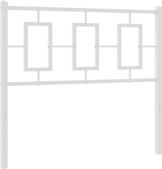 vidaXL Hoofdbord 100 cm metaal wit