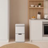 [en.casa] Sensorprullenbak Venna 72 liter 79x42x32 cm beige