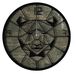 Homemania Klok metaal & hout, beer, metaal, hout, meerkleurig, 50 x 0,15 x 50 cm