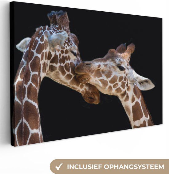 OneMillionCanvasses Canvas schilderij Giraffe - 60x40 cm