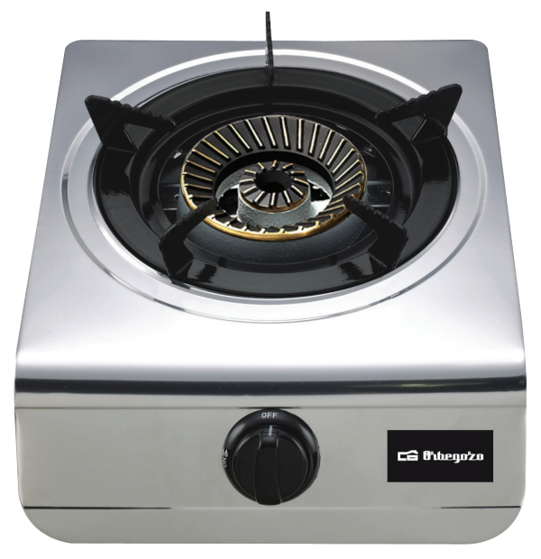 Orbegozo FO 1700 - Tafelmodel Gaskookplaat - 1 Zone - Zwart/RVS