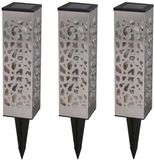Lumi Jardin Organic Set van 3 op zonne-energie werkende grondlampen H31CM Gris
