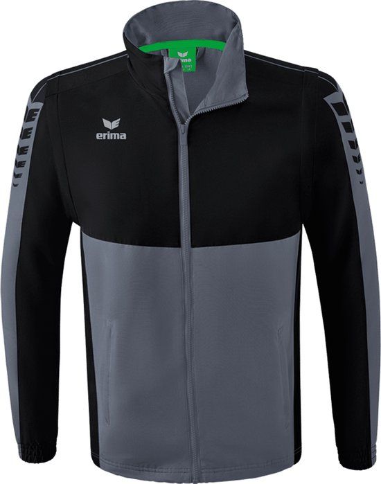 Erima Six Wings Jack Met Afneembare Mouwen Heren - Slate Grey / Zwart - Maat M