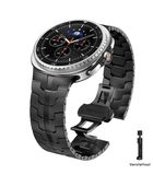False DrPhone Titanium Pro Strap – Metalen Horlogeband – Compatibel voor Samsung Galaxy Watch Ultra 47mm - RVS & Titanium – Butterfly Sluiting – Verstelbaar – Zwart