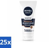 NIVEA MEN Sensitive Gezichtsgel Huid & Stoppelbaard - 50 ml - Voordeelverpakking - 25 stuks