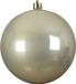 Decoris Kerstbal - licht parel/champagne - groot - 14 cm - kunststof - glans