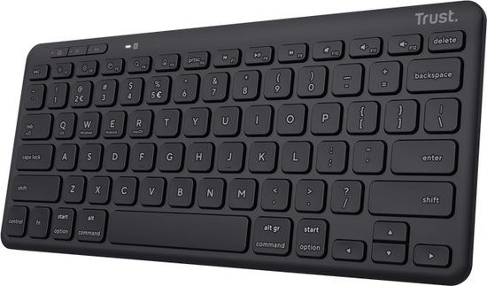 Trust Lyra Toetsenbord Thuis Bluetooth AZERTY Frans Zwart
