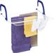 Merkloos Relaxdays droogrek hangend, 4 m drooglengte, uitklapbaar, voor radiator, balkon, verwarming, wit/donkerblauw