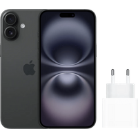 Apple iPhone 16 128GB Zwart + Snellader