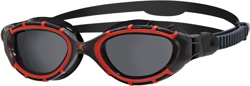 Zoggs Predator Flex Polarized Goggles L, red/black/smoke polarized